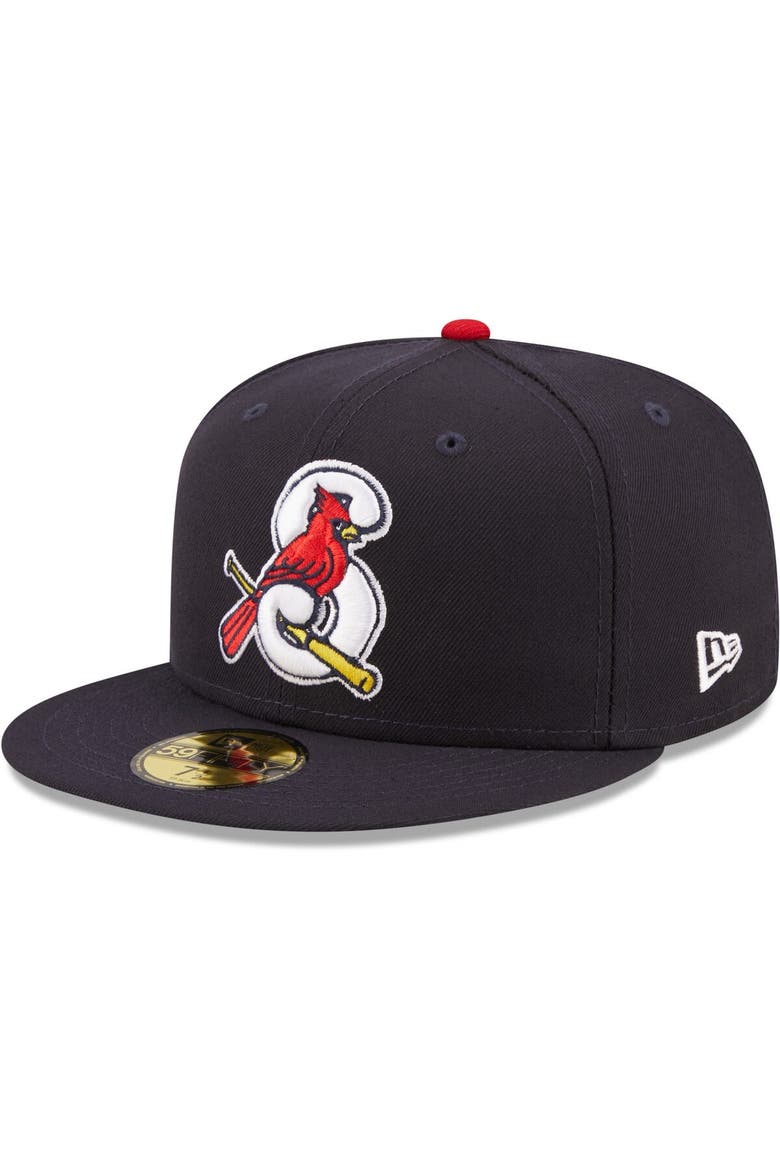 Men's New Era Navy Springfield Cardinals Authentic Collection 59FIFTY Fitted Hat, Alternate, color, Navy