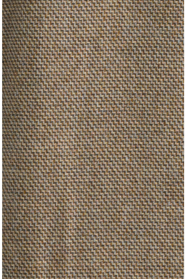 Chevron Print Wool-Blend Button-Up Shirt, Alternate, color, BRONZE BROWN