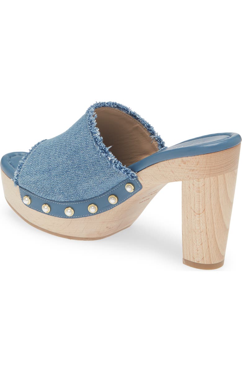 Stuart Weitzman Imitation Pearl Clog Sandal, Alternate, color,