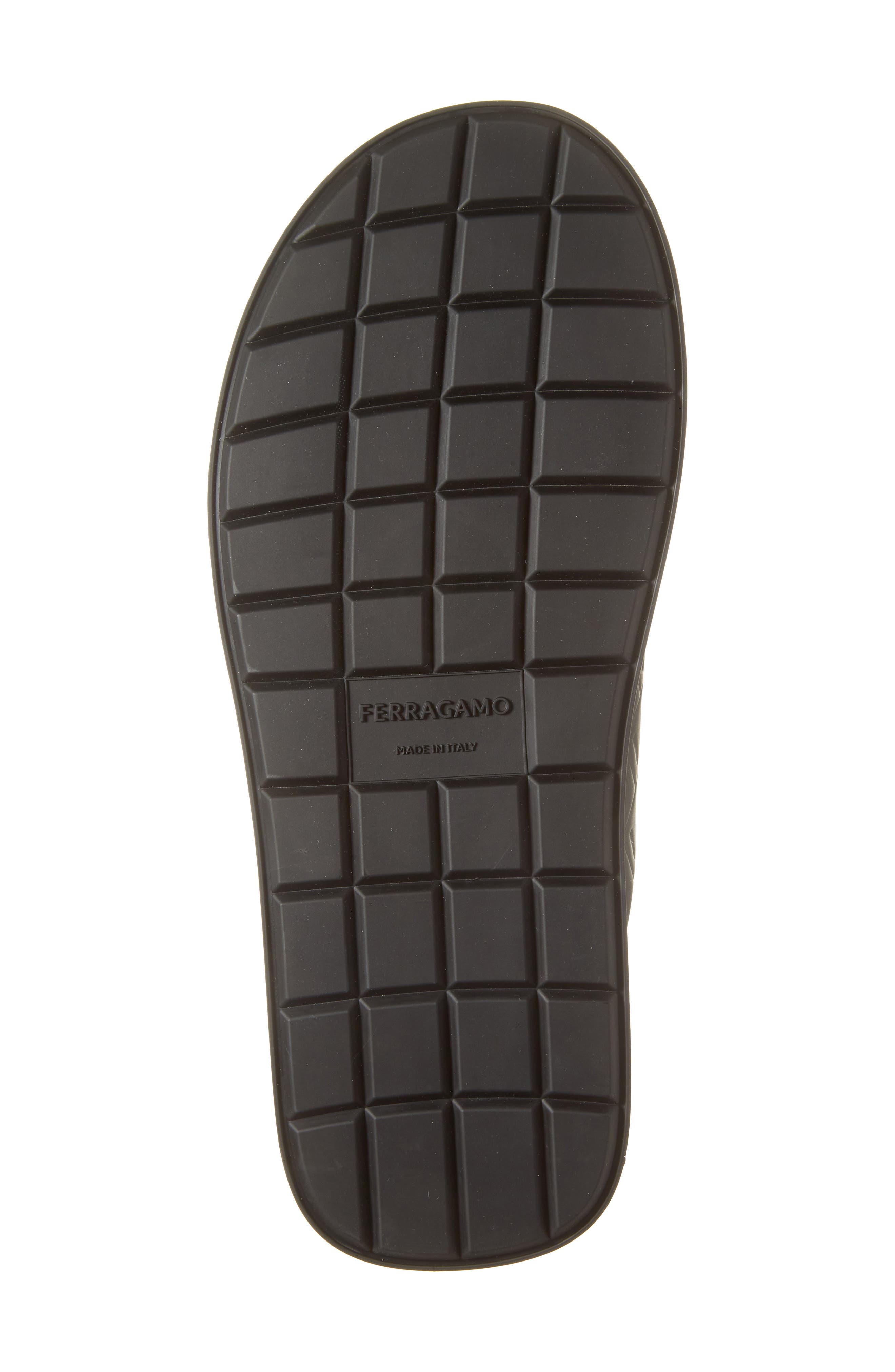 FERRAGAMO Monogram Slide Sandal, Alternate, color, Nero