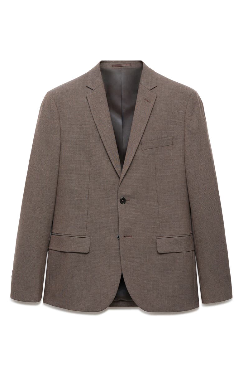 MANGO Slim Fit Suit Jacket, Alternate, color, Brown