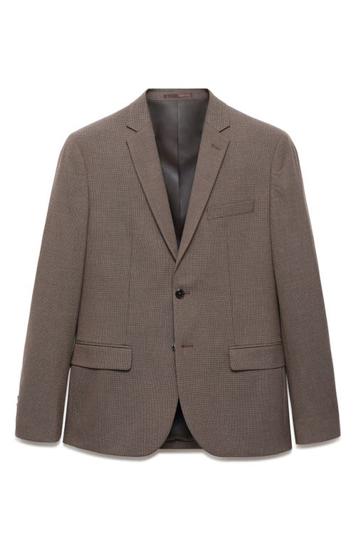 Mango Slim Fit Suit Jacket In Brown