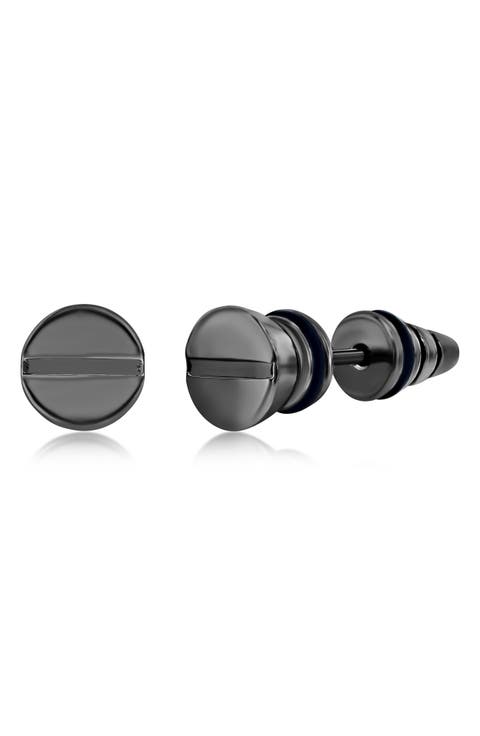 Men's Screw Design Stud Earrings