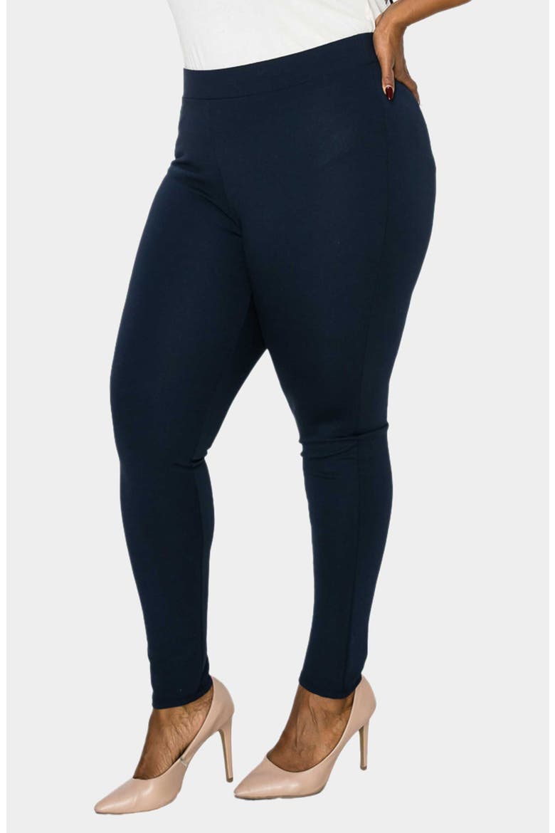 Ashley Ponte Leggings, Alternate, color, NAVY