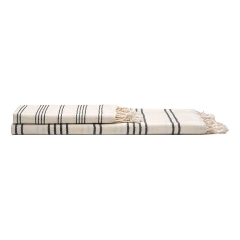 Heritage Stripe Turkish Cotton Bath and Hand Towel - Set