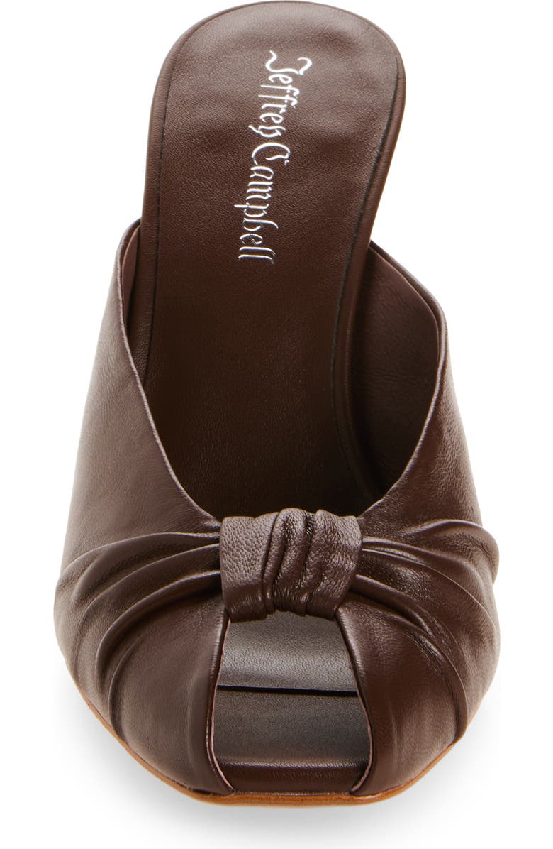 Jeffrey Campbell Twista Peep Toe Slide Sandal, Alternate, color, Brown