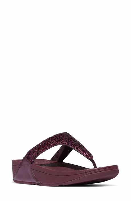 FitFlop Lulu Crystal Mix Toe Post Wedge Sandal