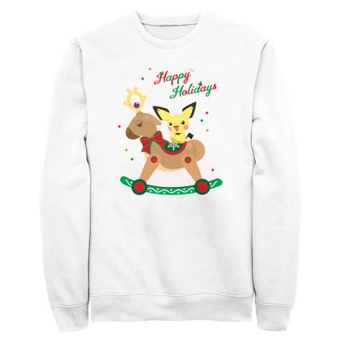 Men's Pokemon Christmas Pichu Rocker  Sweatshirt
