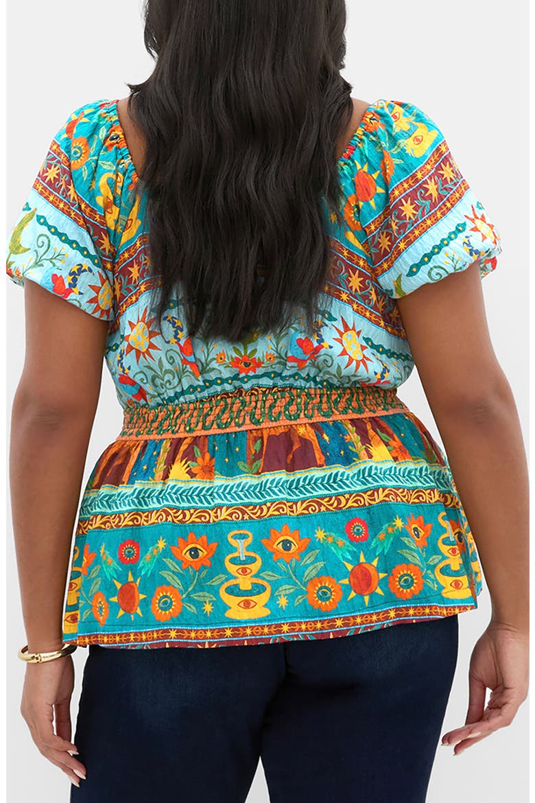 Amaria Print Top, Alternate, color, PARADISO
