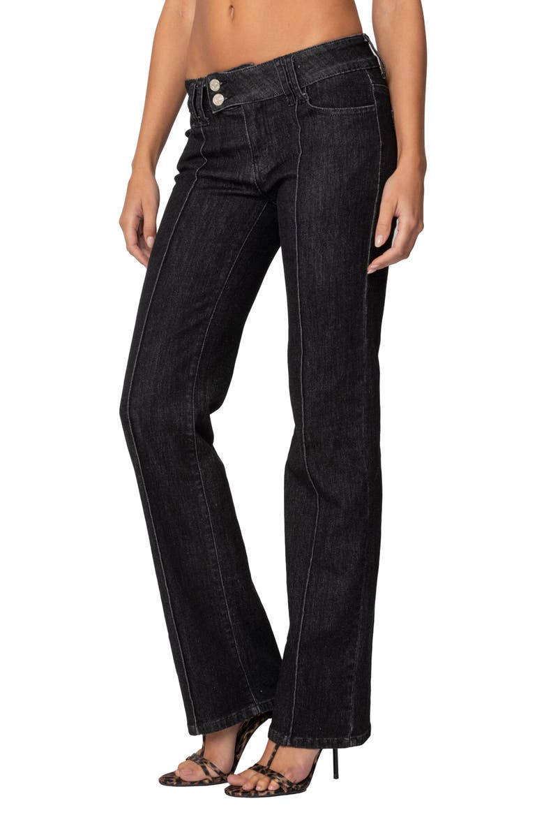 Avril Low Rise Bootcut Jeans, Alternate, color, BLACK-WASHED