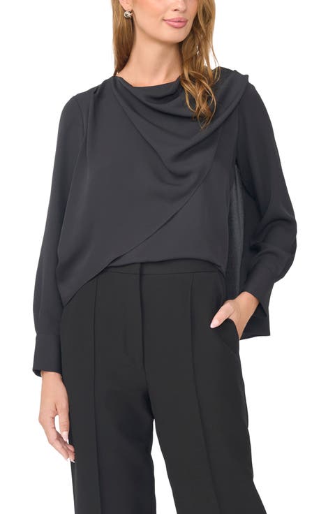 Draped Cowl Neck Top