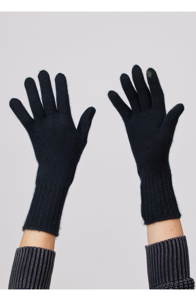 Hat Attack Cashmere Texting Gloves, Alternate, color, Black
