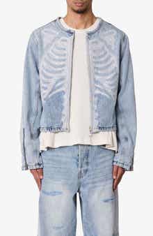 Skeleton Denim Moto Jacket