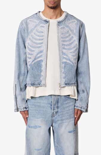 Skeleton Denim Moto Jacket