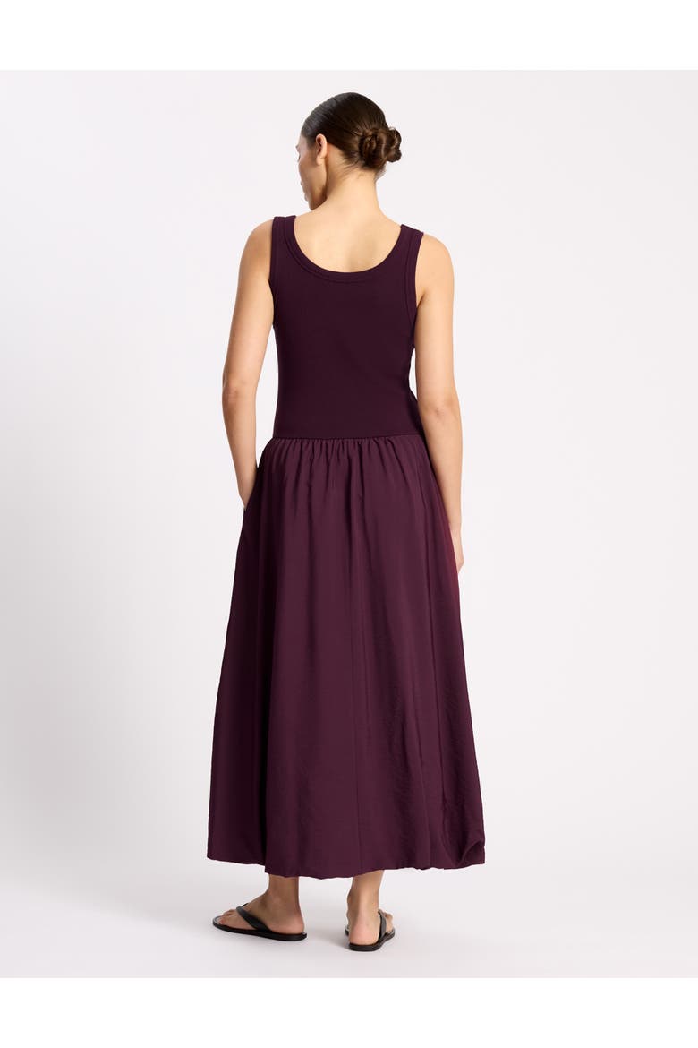 Bubble Hem Scoop Neck Maxi Dress, Alternate, color, Black