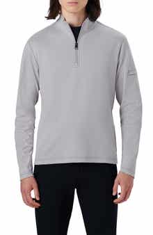 Bugatchi Cotton Quarter Zip Pullover