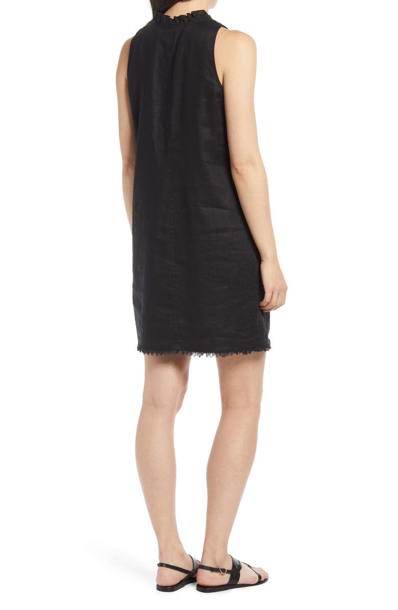 Tommy Bahama Two Palms Ruffle V-Neck Linen A-Line Dress, Alternate, color, 