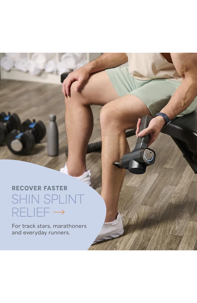 Lifepro Sonic Massage Gun Percussion Muscle Massager with 8 Heads & 6 Speeds, Alternate, color, Black