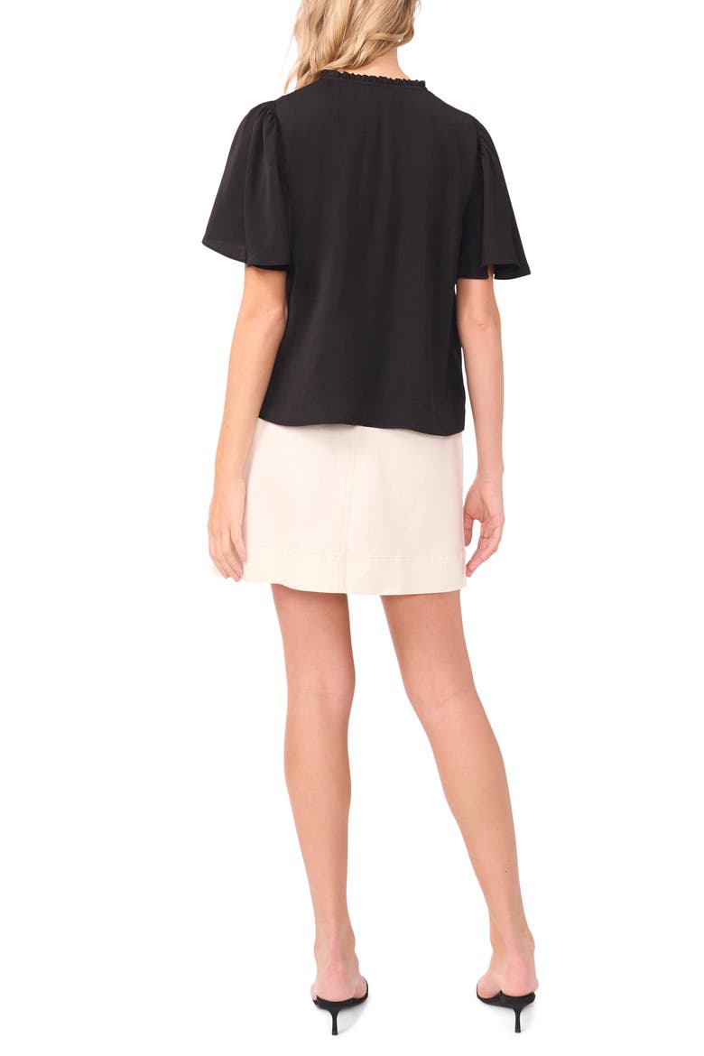 Tie Neck Top, Alternate, color, RICH BLACK