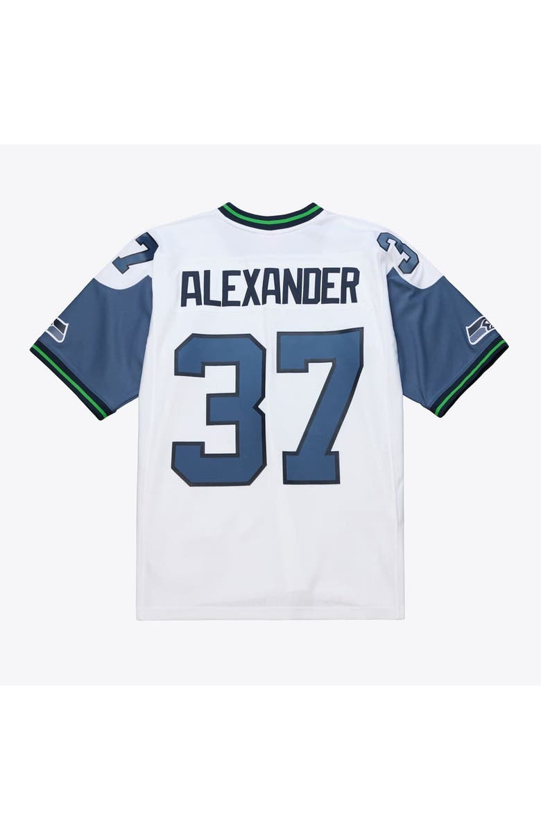 Mitchell 
Ness Men
s Mitchell 
Ness Shaun Alexander White Seattle Seahawks 2005 Legacy Throwback Replica Jersey, Alternate, color, White