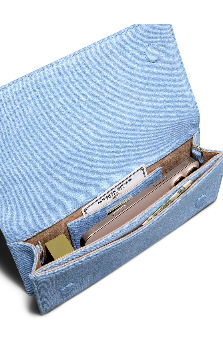 Alexis Bittar TWST GD HNDL CLTCH, Alternate, color, Chambray
