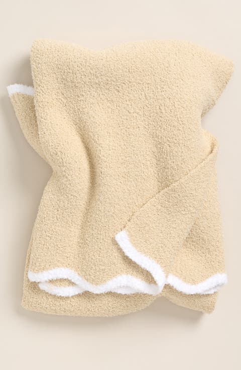 Scallop Trim Chenille Blanket