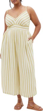 City Chic Lara Stripe Jumpsuit
