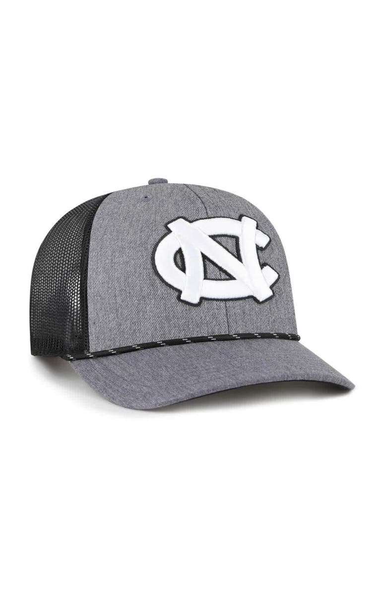 '47 Men's '47 Gray North Carolina Tar Heels Carbon Rope Adjustable Hat, Alternate, color, Gray