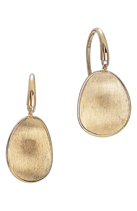 18k Brushed Gold Layered Drop Earrings online