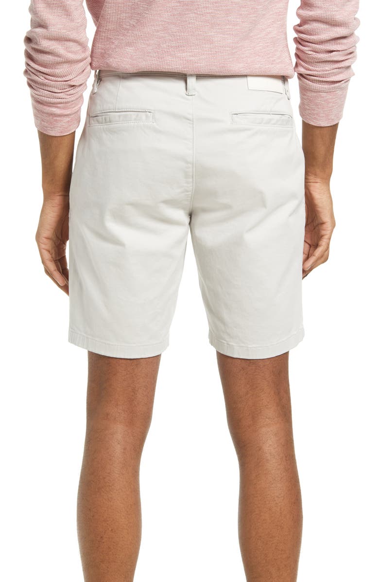 Mavi Jeans Noah Stretch Flat Front Shorts, Alternate, color, Oyster Mushroom Twill