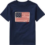Polo Ralph Lauren Kids' American Flag Appliqué Cotton T-Shirt