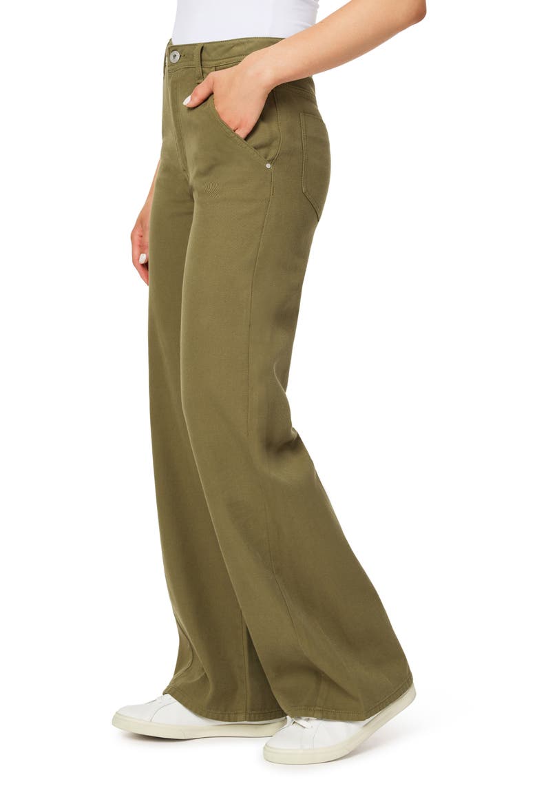 Carla High Waist Wide Leg Jeans, Alternate, color, BURNT OLIVE