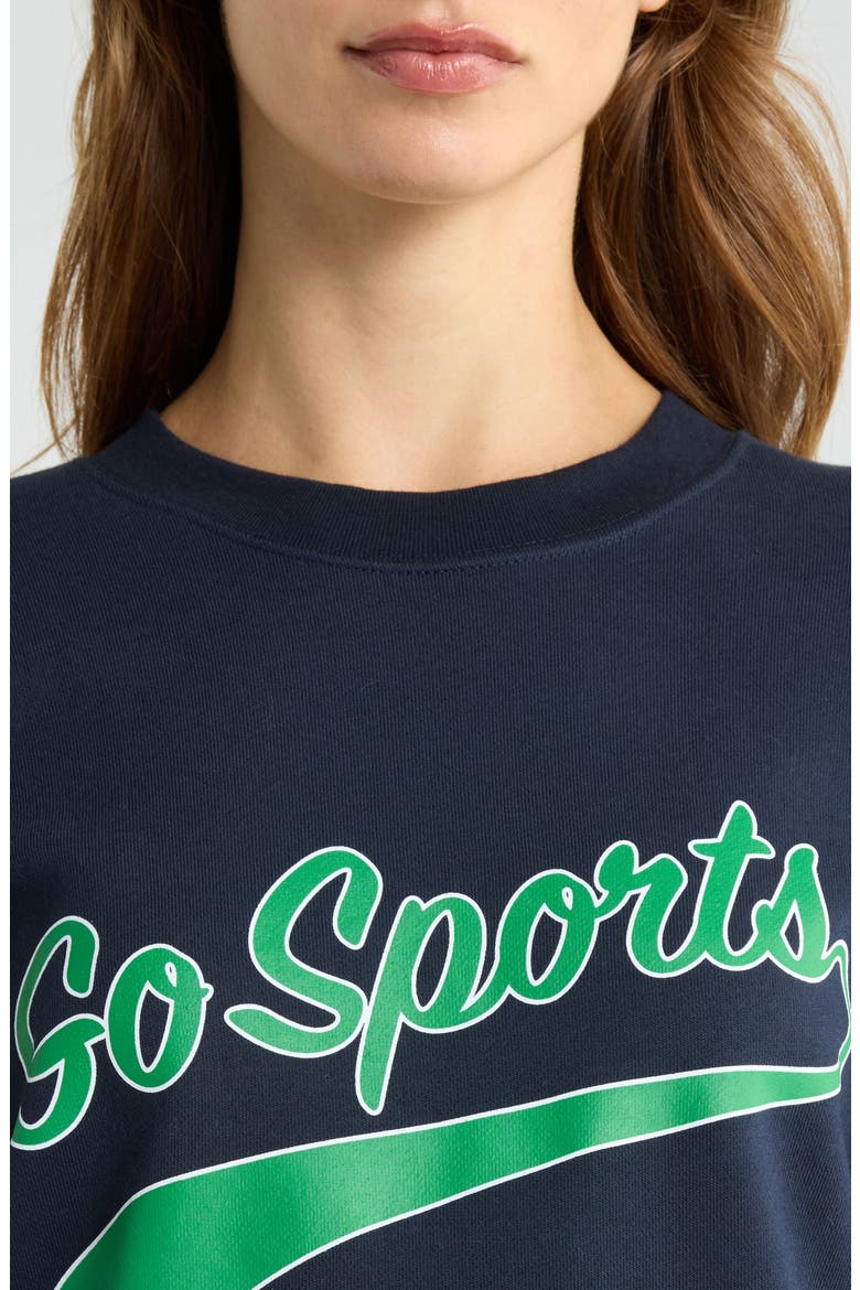 The Go Sports Sweatshirt, Alternate, color, NAVY/ GREEN/ WHITE
