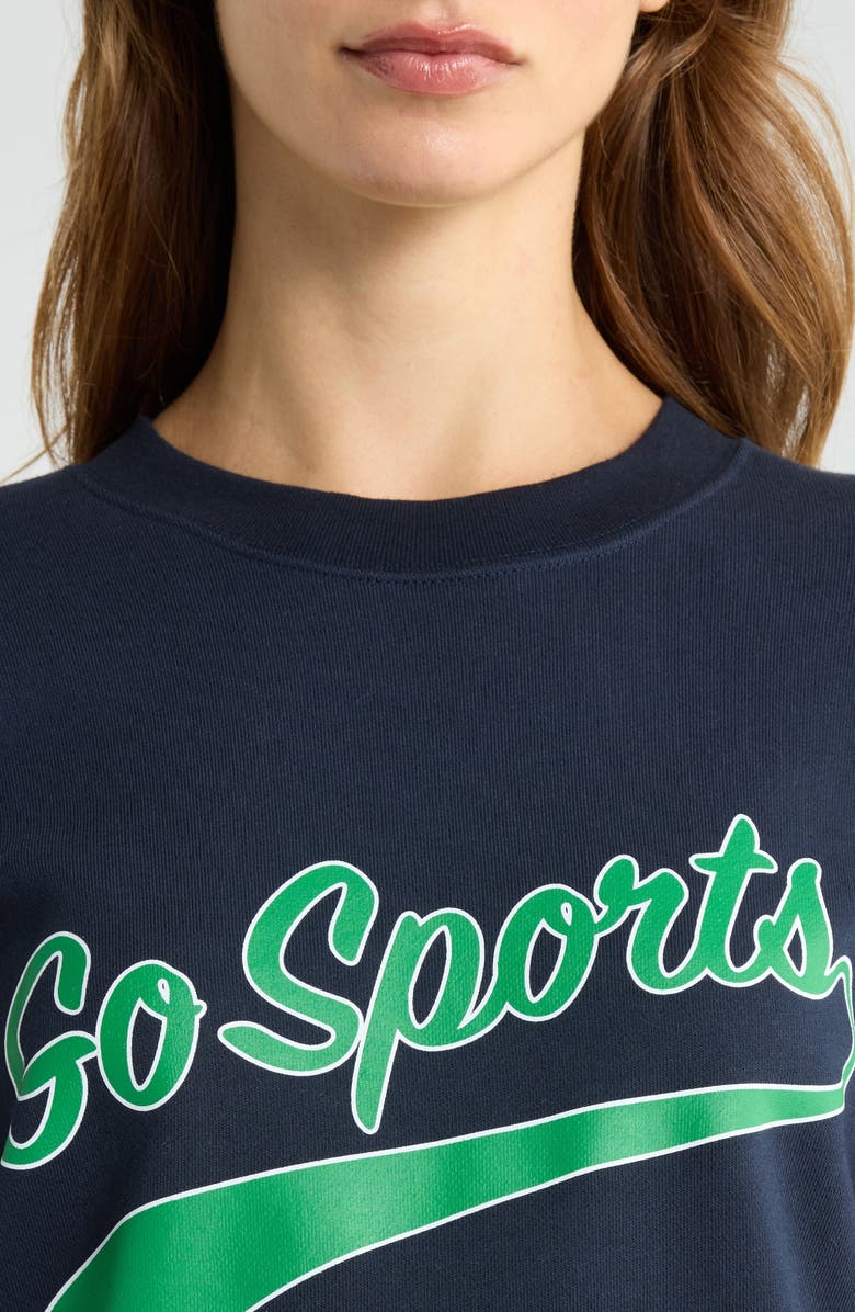 Favorite Daughter The Go Sports Sweatshirt, Alternate, color, Navy/ Green/ White