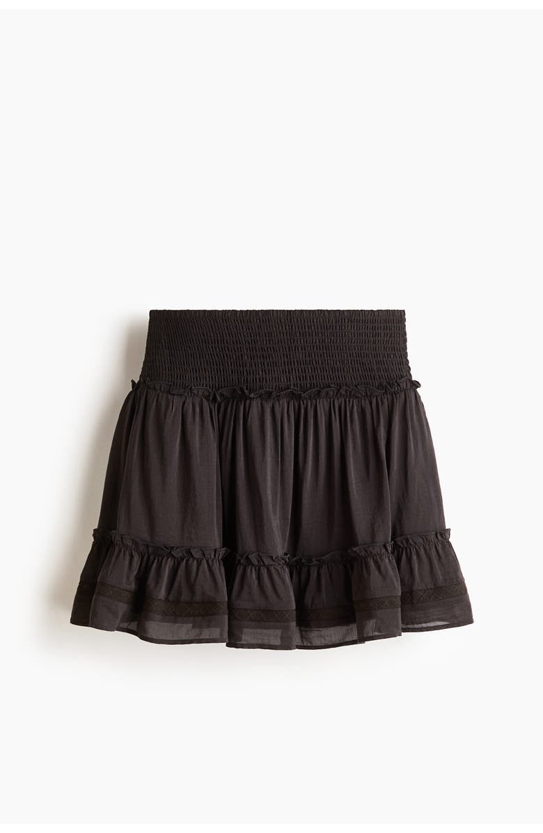 H&M Tiered Viscose-blend Skirt, Main, color, Black