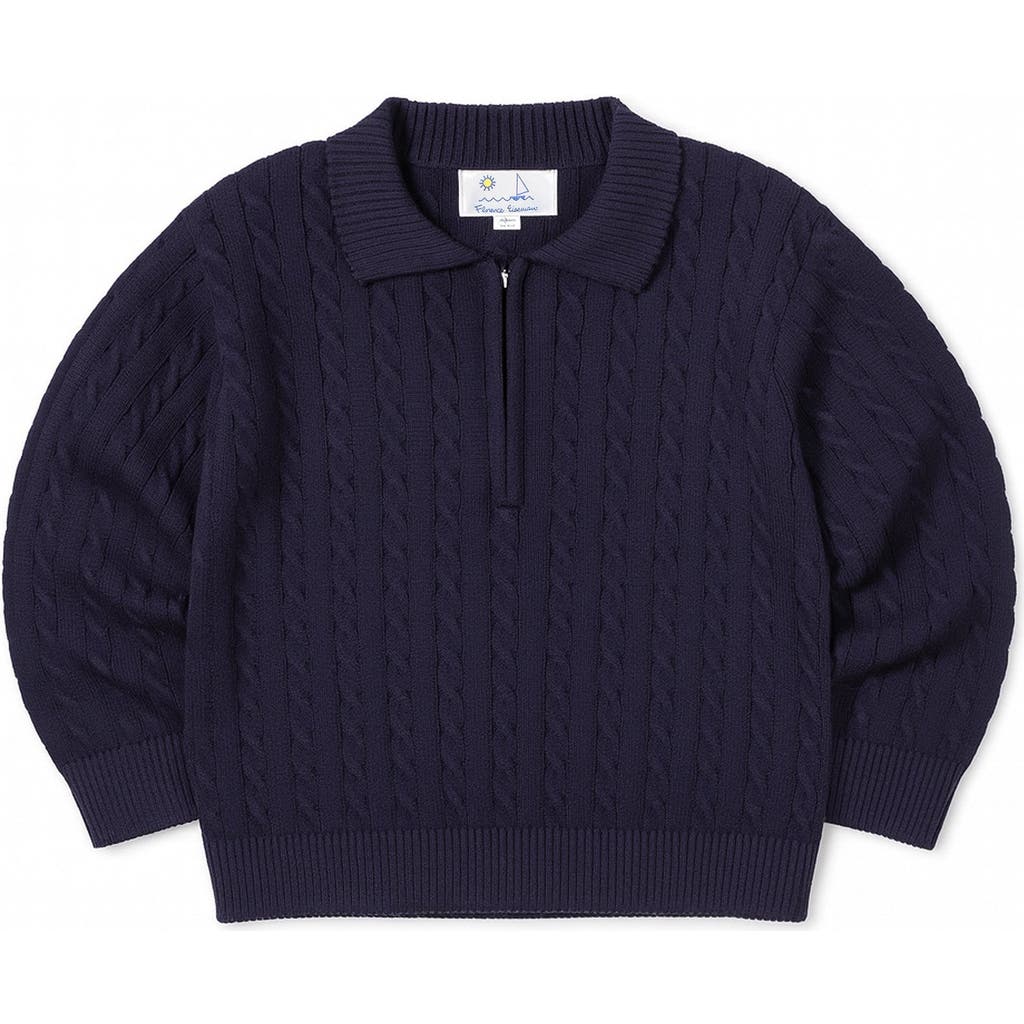 Florence Eiseman Polo Cable Sweater In Multi