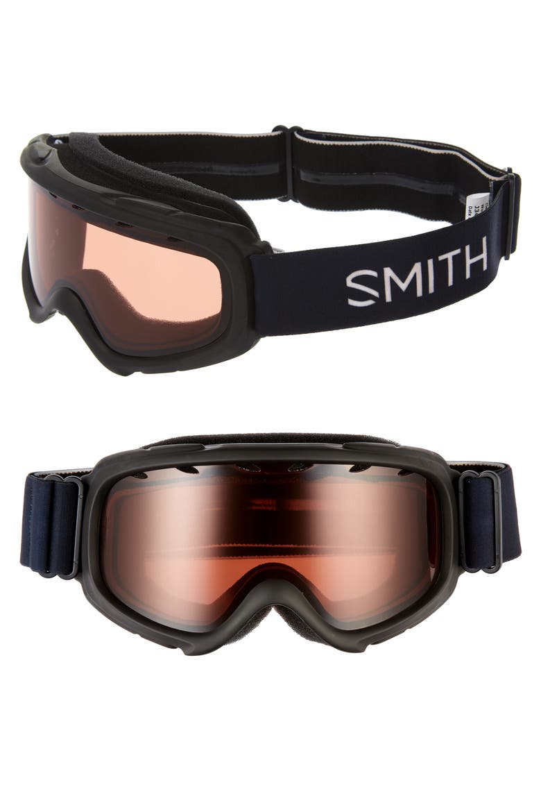 Gambler 164mm Youth Fit Snow Goggles, Main, color, BLACK/ ORANGE