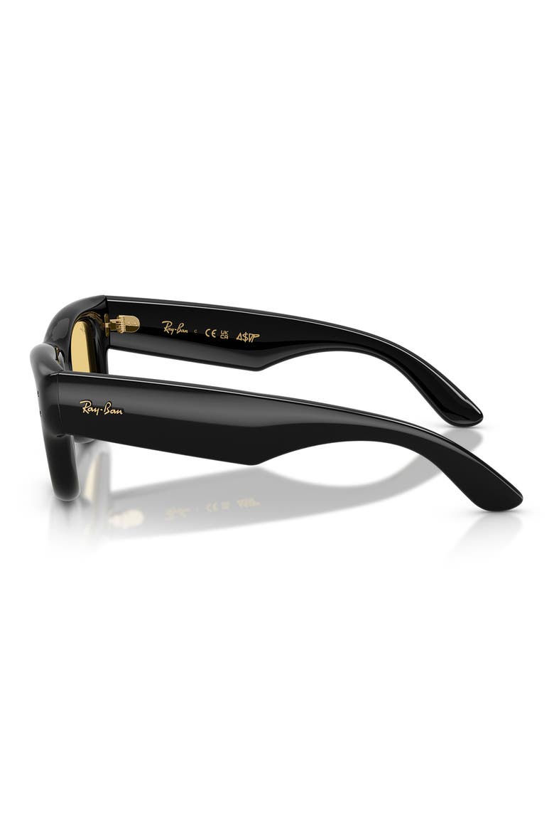 Wayfarer Puffer 47mm Square Sunglasses, Alternate, color, BLACK / YELLOW