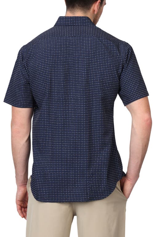 Shop Tailorbyrd Lux Performance Short Sleeve Shirt In Navy