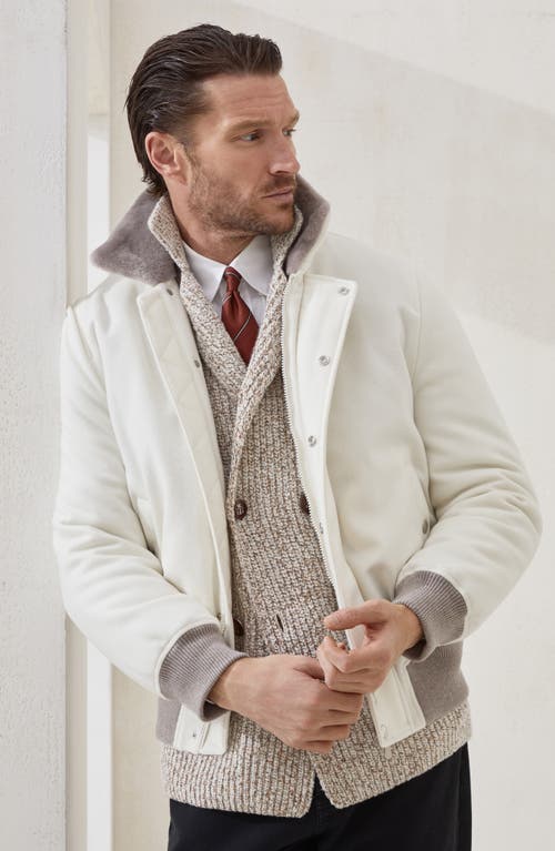 Brunello Cucinelli Cashmere Aviator Jacket