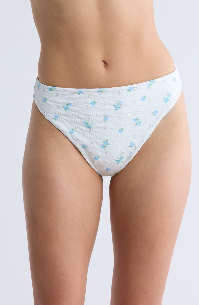 Dippin Daisys Seashore High Waist Floral Bikini Bottoms, Main, color,