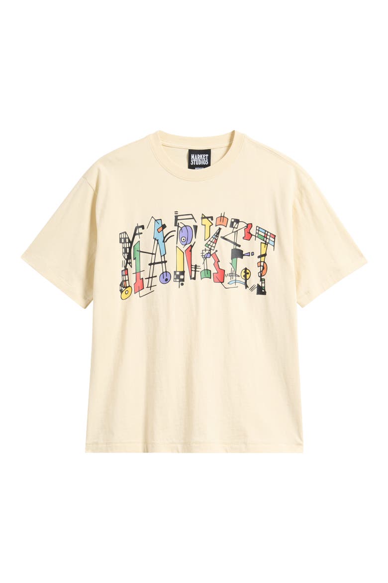Work of Arc Cotton Graphic T-Shirt, Alternate, color, NATURAL