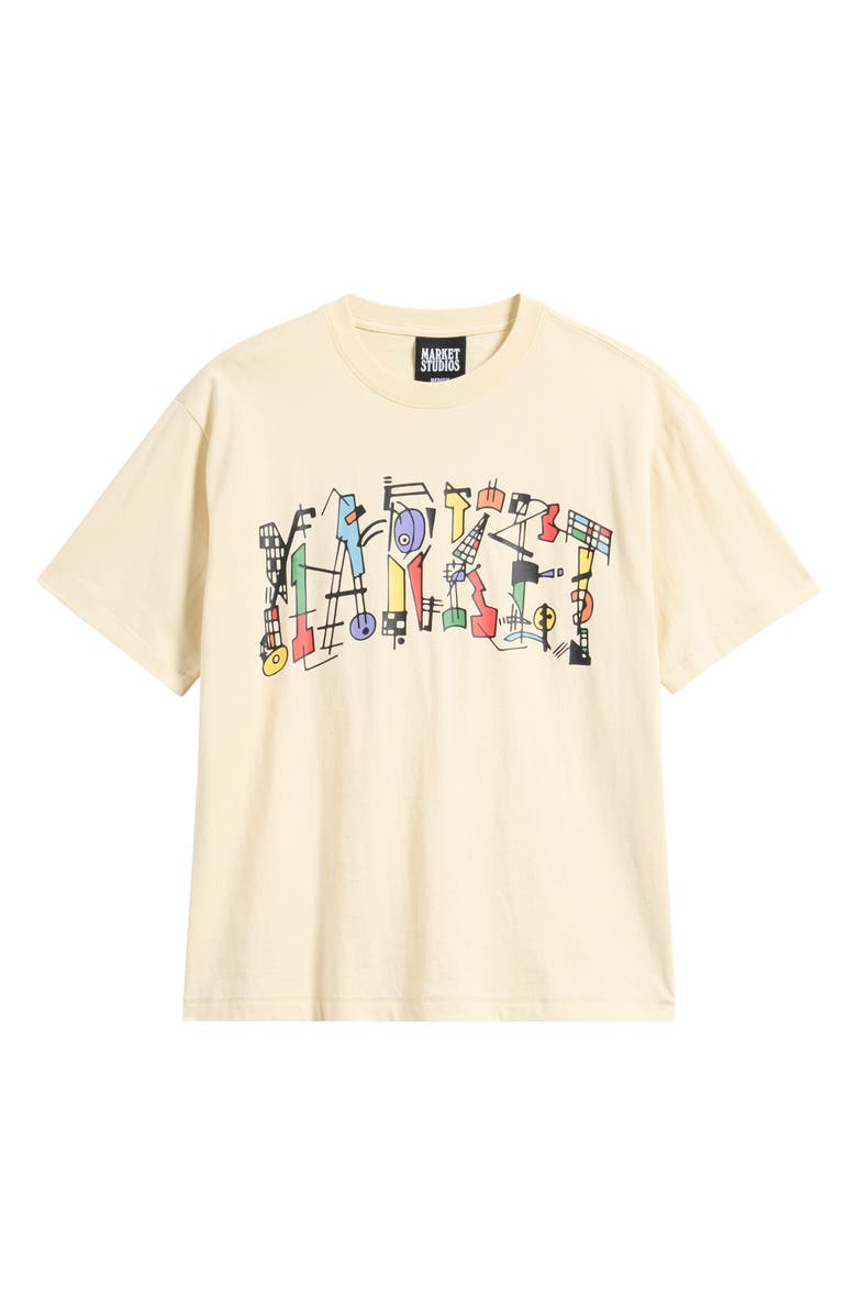 MARKET Work of Arc Cotton Graphic T-Shirt, Main, color, Natural