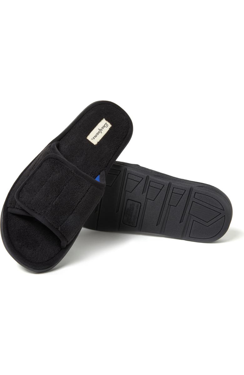 DEARFOAMS Collin Terry Adjustable Shower Slide Slipper, Alternate, color, Black
