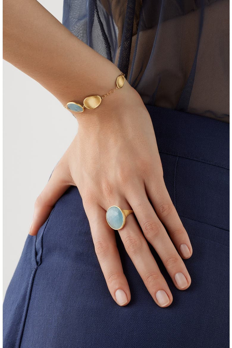 Lunaria Aquamarine Cocktail Ring, Alternate, color, 18K YELLOW GOLD