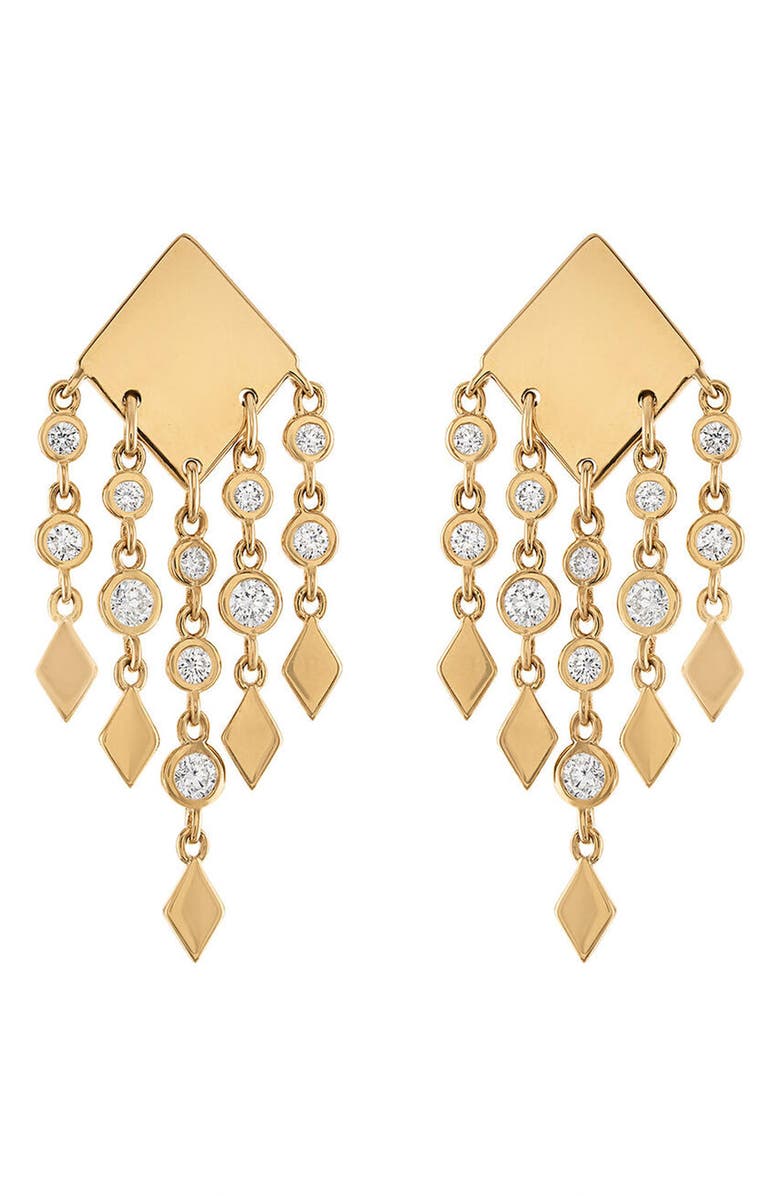 EDEN PRESLEY Shine Diamond Fringe Earrings, Main, color, Gold Diamond