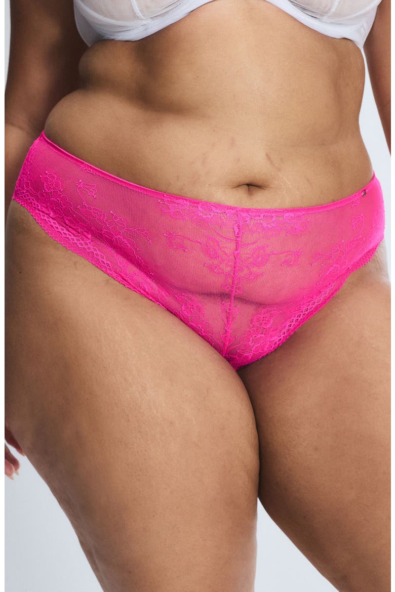 Top Drawer Lace Cheeky Briefs, Alternate, color, FRISKY PINK