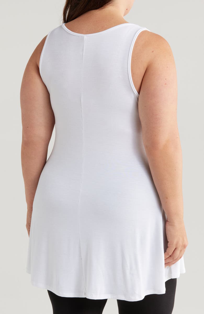 24seven Comfort Apparel Jersey Tunic Tank, Alternate, color, White