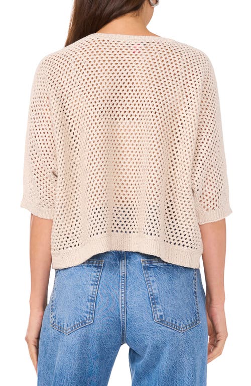 VINCE CAMUTO VINCE CAMUTO FISHNET POINTELLE SWEATER