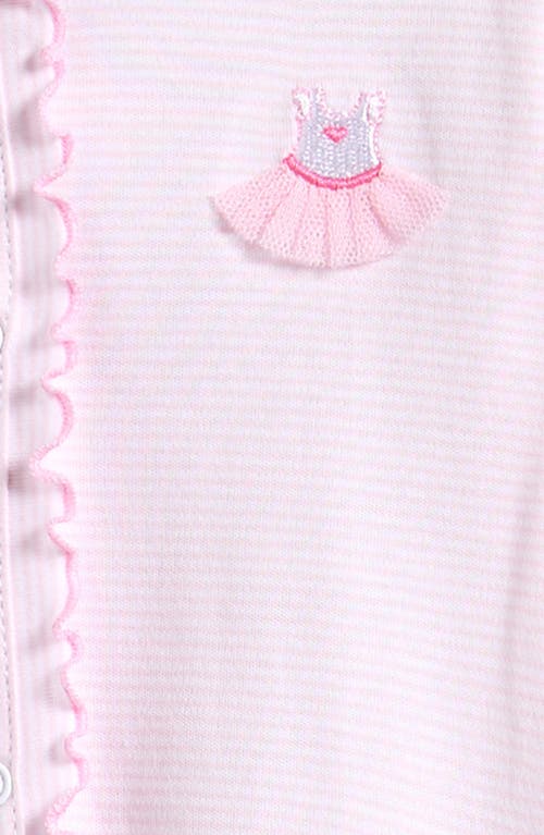 Kissy Kissy Ballerina Embroidered Footie In Pink
